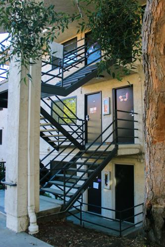 The Hannon Apartments on campus, which were built in 1978, do not have any elevators. Photo by Fernanda Vega | The Los Angeles Loyolan