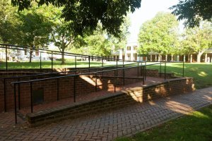 Mazelike ramps on the University of Virginia campus. Photo by Nitya Mirajkar | The Cavalier Daily